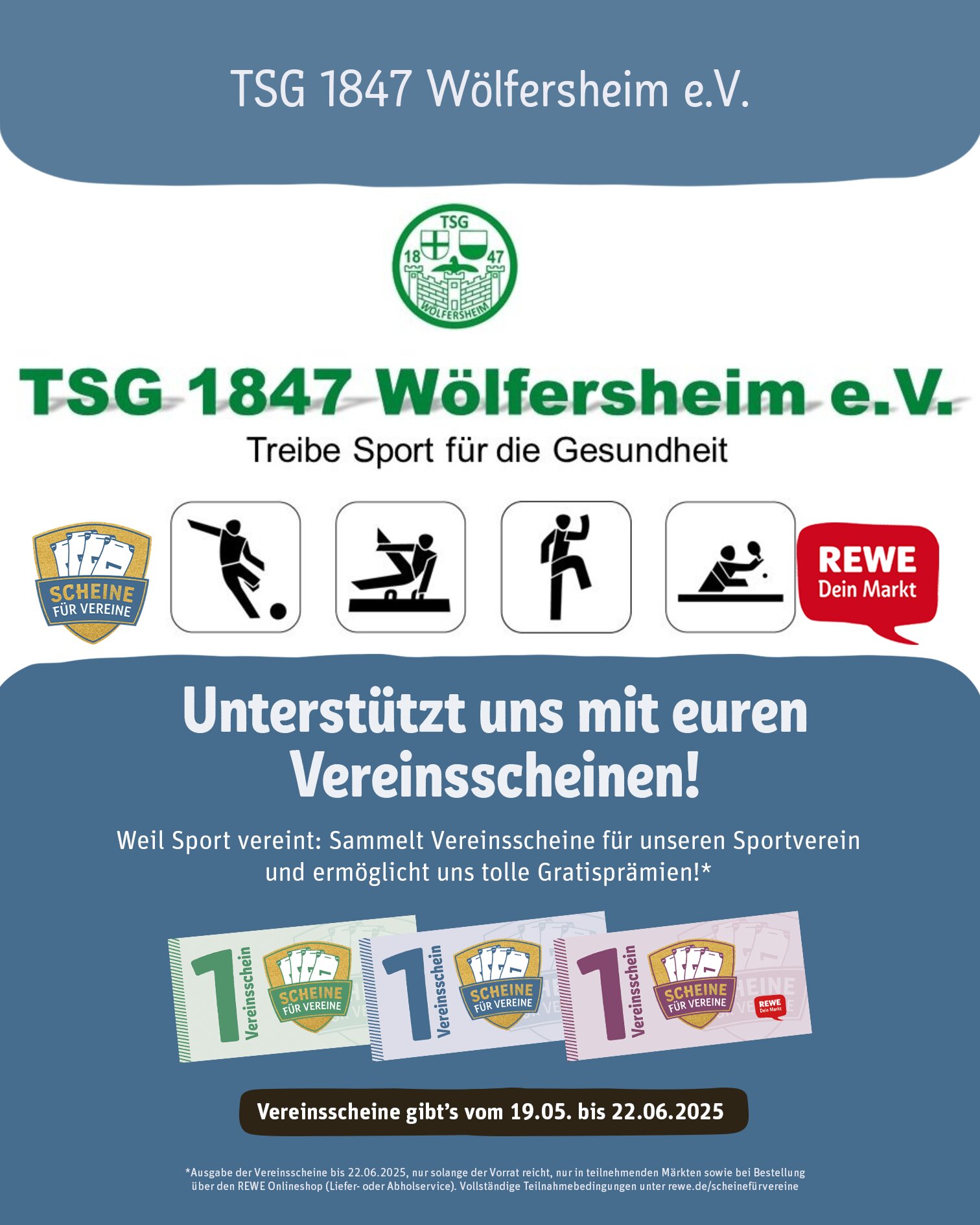 Scheine für Vereine - Rewe unterstützt Breitensport